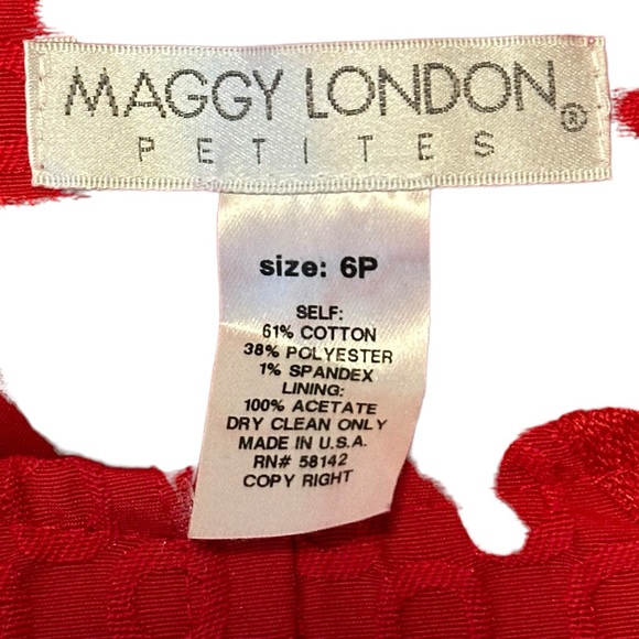 Maggy London Sz 6P Red Dress - Picture 7 of 7